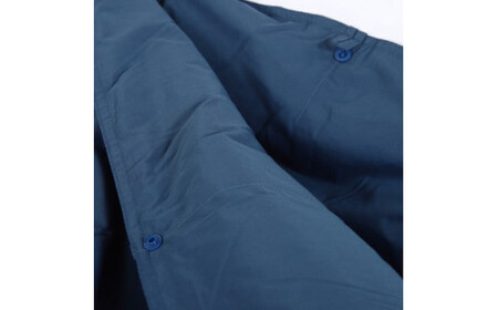 羽毛掛け布団 2枚合わせ シングル ネイビー ダウン90% 冬用