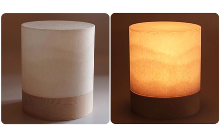 吉野和紙　明暗切替付コードレスランプ「TsuTsu 〈和紙山並〉」