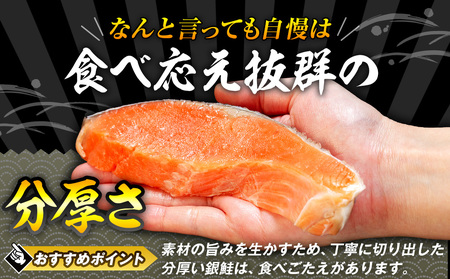 塩銀鮭(甘口) 900g(10~12切れ) | 銀鮭 塩鮭 さけ しゃけ サーモン 海鮮 切身 厚切り 魚介類 冷凍 パック おかず 和食 洋食 朝食 送料無料