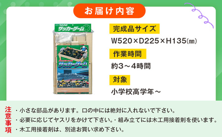 工作キット 「サッカーゲーム」 加賀谷木材 | 木工 体験 遊び おもちゃ ゲーム DIY 木製 知育 親子 子ども 学習 家族 作る 遊具 北海道 津別町 送料無料