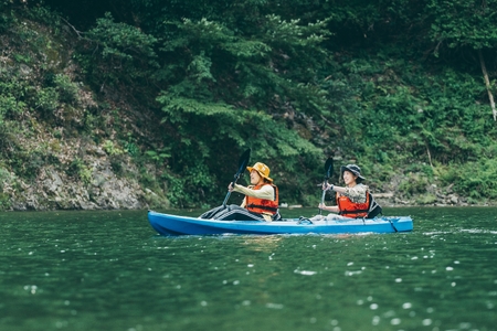 七色ダム レンタルカヤック 2人乗り 1日乗船券 バッシングロード 観光 バス釣り 体験チケット