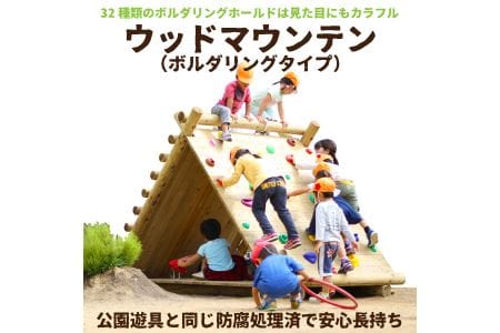 ウッドマウンテン（ボルダリング タイプ） | 遊具 木 運動