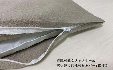 《麻カバー2枚付き そばがら枕 小サイズ》近江の麻そばがら小
