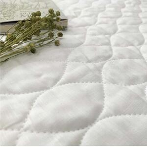 【ダブル】ピュアリネン100%敷パッド(140×205cm)ホワイト LIN-3W-WH