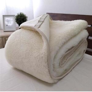 【セミダブル】洗える贅沢プレミアムウールファー敷毛布 120×205cm PWH-240