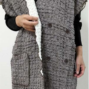 シルク使いの ふわふわ 着る毛布(65×90cm) ブラウン 19016M-BR