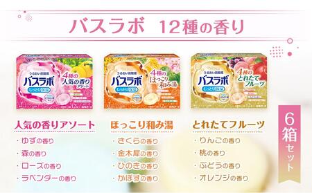 炭酸ガス 入浴剤 12種の香り しっとり保湿 72回分 全6箱 各12錠入り HERS バスラボ