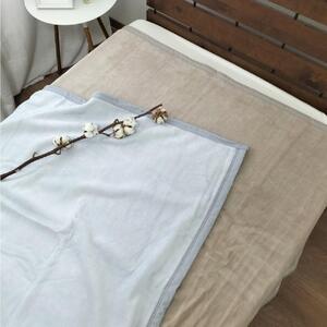 【 ベージュ 】 椿オイル加工 ふんわり綿毛布 シングルサイズ(140×200cm) CNM-101-BE