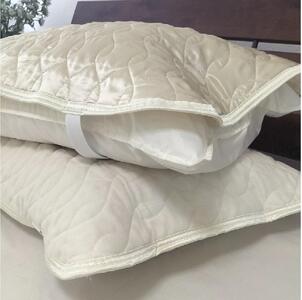 【 アイボリー 】 【2枚組】プレミアムシルク100%リバーシブル枕パッド 【43×63cm】（ S-4363RMP-IV2P）