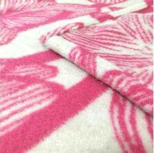 【 ピンク 】 洗える!やわらかラムウール混 北欧調ブランケット シングル(140×200cm)( SH-35922S-PI)