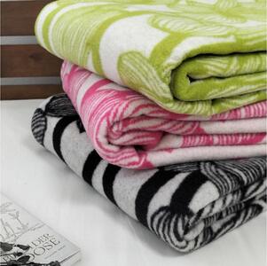 【 ピンク 】 洗える!やわらかラムウール混 北欧調ブランケット シングル(140×200cm)( SH-35922S-PI)