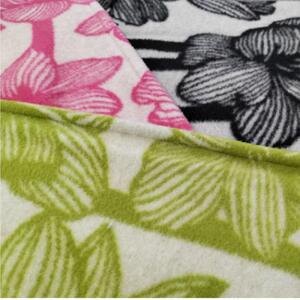 【 グリーン 】 洗える!やわらかラムウール混 北欧調ブランケット シングル(140×200cm)( SH-35922S-GR)