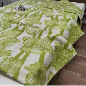 【 グリーン 】 洗える!やわらかラムウール混 北欧調ブランケット シングル(140×200cm)( SH-35922S-GR)