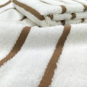 【フェイスタオル8枚組】オーガニックコットンフェイスタオル（34×80cm） しまふわBR-F8