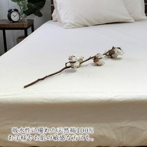 オーガニックコットンフランネル 掛カバー・ボックスシーツセット【クィーン】キナリ NQ-SET