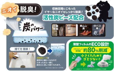 ドライ＆ドライUP 黒のNECO 環境配慮型除湿＆脱臭剤 1000ml × 2個入り 6箱セット