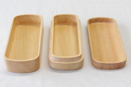 ◇紀州桧弁当箱 タイプ42 NAナノコート 弁当包みセット【ミズタマ】【TN127】