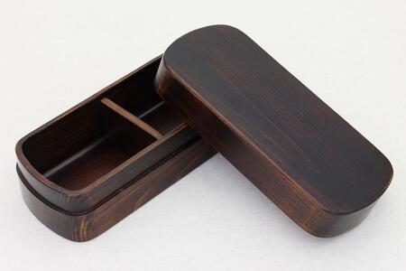 ◇紀州桧弁当箱 タイプS-4 DBR ナノコート 弁当包みセット【コトリ】【TN134】