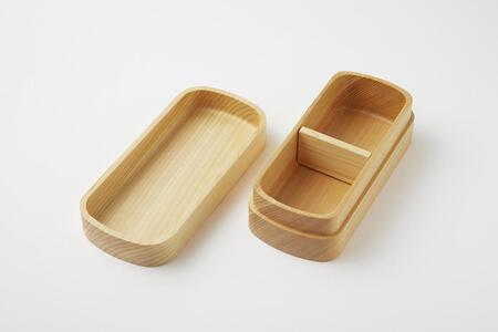 ◇紀州桧弁当箱 タイプS-4 NA ナノコート 弁当包みセット【コトリ】【TN139】