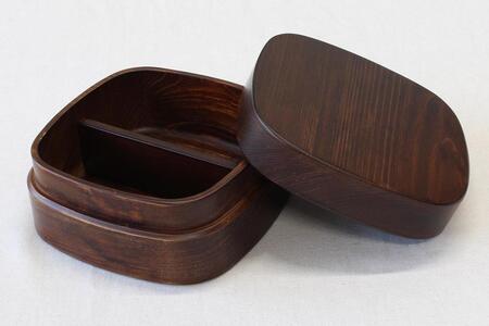 ◇紀州桧弁当箱 タイプVM DBR ナノコート 弁当包みセット【コトリ】【TN144】