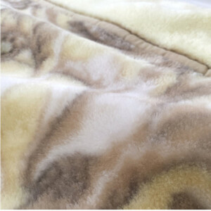 ［シングル］吸湿発熱あったかボリューム2枚合わせ毛布 約140×200cm ベージュ1枚 JM-2201-BE