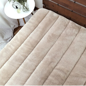 ［シングル］吸湿発熱あったかボリューム敷パッド 約100×205cm ベージュ1枚 HTP-40S-BE