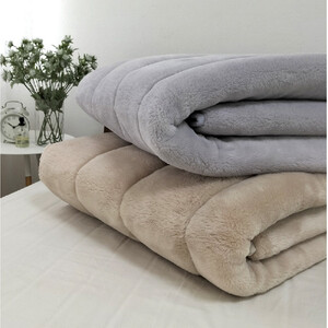 ［シングル］吸湿発熱あったかボリューム敷パッド 約100×205cm グレー1枚 HTP-40S-GY