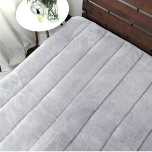 ［シングル］吸湿発熱あったかボリューム敷パッド 約100×205cm グレー1枚 HTP-40S-GY