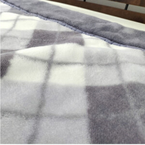 ［ロング］吸湿発熱ボリューム2枚合せ毛布 約140×220cm グレー1枚 JM-2203LGY