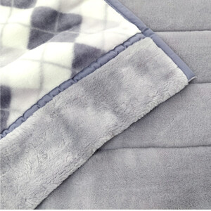 ［掛敷セット］吸湿発熱あったかボリューム毛布(約140×220cm)グレー1枚&敷パッド(約100×205cm)グレー1枚(シングル) JM-HTP-GY