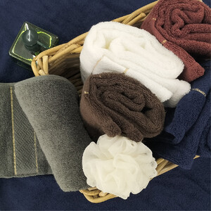 【フェイス5枚組】スーピマ綿フェイスタオル 34×80cm クレF5-NB