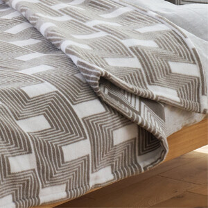 【セミダブル】洗えるタスマニアラムウール混毛布 160×200cm OTW-SW-BR