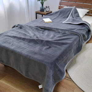 【スーパーロングサイズ】洗える ふんわり軽量毛布 140×220cm チャコール NM-1422-CY