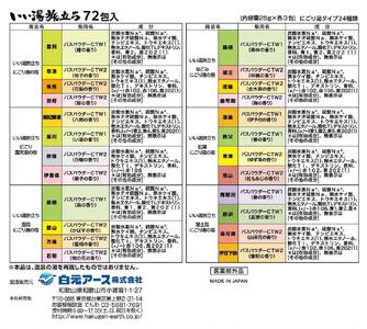 いい湯旅立ち にごり湯の宿シリーズ 24種 6箱セット(72回分)