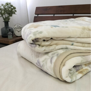 【シングルサイズ】『ほっ』とするやさしい暖かさの綿毛布(140×200cm)×ベージュ1枚 SH-36901S