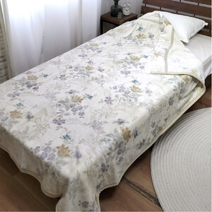 【シングルサイズ】『ほっ』とするやさしい暖かさの綿毛布(140×200cm)×ベージュ1枚 SH-36901S