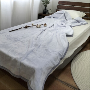 【シングルサイズ】『ほっ』とするやさしい暖かさの綿毛布(140×200cm)×ラベンダー1枚 SH-36902S