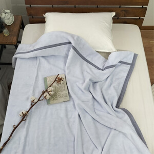 【シングルサイズ】『ほっ』とするやさしい暖かさの綿毛布(140×200cm)×ラベンダー1枚 SH-36902S