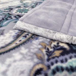 【シングルサイズ】暖かふんわりアクリルマイヤー2枚合わせ毛布(140×200cm)×グレー1枚  M-5701-GY