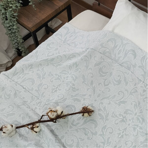 『軽やか』で洗濯しやすい綿100%タオルケット シングルサイズ(140×190cm)×ブルー1枚 5164-BL