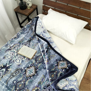 【シングルサイズ】洗える 吸湿発熱 軽量あったか毛布 ブルー1枚 MO-6061-BL