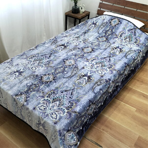 【シングルサイズ】洗える 吸湿発熱 軽量あったか毛布 ブルー1枚 MO-6061-BL