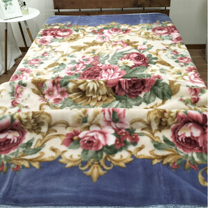 【シングルサイズ】洗える 吸湿発熱 軽量あったか毛布 ブルー1枚 MO-6062-BL