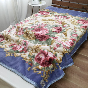 【シングルサイズ】洗える 吸湿発熱 軽量あったか毛布 ブルー1枚 MO-6062-BL