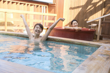 【加太淡嶋温泉大阪屋ひいなの湯】ペア日帰り 入浴券 ≪昼食(和定食)付≫