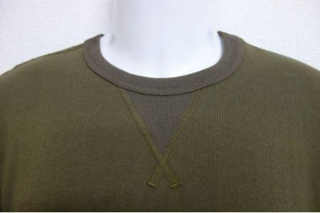 和歌山吊り天竺フラットシーマVガゼットTシャツ／カーキ【男女兼用】＜Mサイズ＞