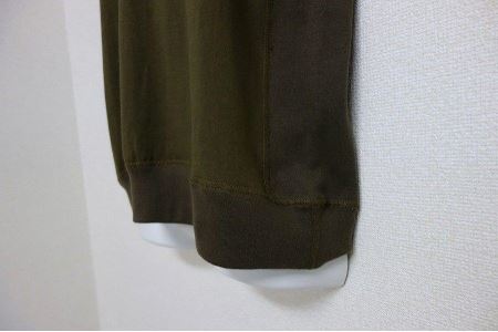 和歌山吊り天竺フラットシーマVガゼットTシャツ／カーキ【男女兼用】＜Mサイズ＞