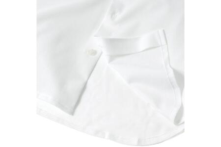 DJS-002 decollouomo メンズドレスシャツ長袖（生地／コンコルド）ピュアホワイト／Mサイズ