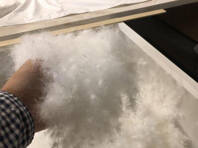 ポーランド産グース90の羽毛ふとん シングルロング 専門店のハンドメイド