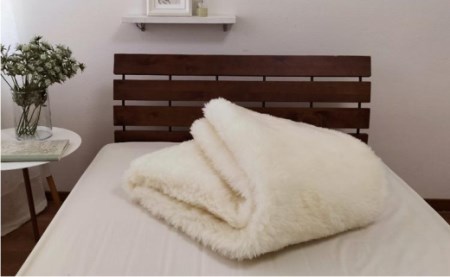 洗えるウールファー贅沢ふわふわ敷毛布　ワイドキングサイズ（200×205cm）WH-400